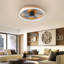 Ventilateurs de plafond avec lumières à DEL à intensité variable, installation encastrée de ventilateurs de plafond minces et modernes (orange)-104019431
