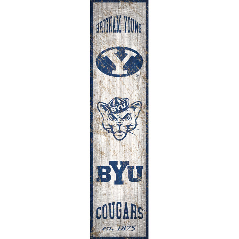 NCAA Heritage, impression sur bois, Université Brigham Young