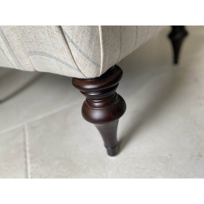 Fauteuil rembourré Jillian, Mélange de polyester bleu clair