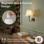 Ensemble de 2 appliques murales sans fil à piles avec 3 ampoules magnétiques à température de couleur CCT à intensité variable et télécommande, lampe murale décorative sans fil pour le couloir du salon-126557275-126557276-136236700