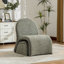 Fauteuil rembourré moderne avec repose-pieds en chenille