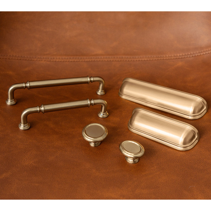 Berkshire Collection Handle Pull - Cabinet Pull - Farmhouse Hardware for Drawers & Cabinets, Champagne Bronze, 3 3/4"