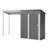 Durable 5X3ft Galvanized Steel Shed & Gazebo Combo, Easy Assembly Lean-To Storage With Open Pergola, All-Weather 2-In-1 Garden Shed For Tool Storage, Patio, Backyard