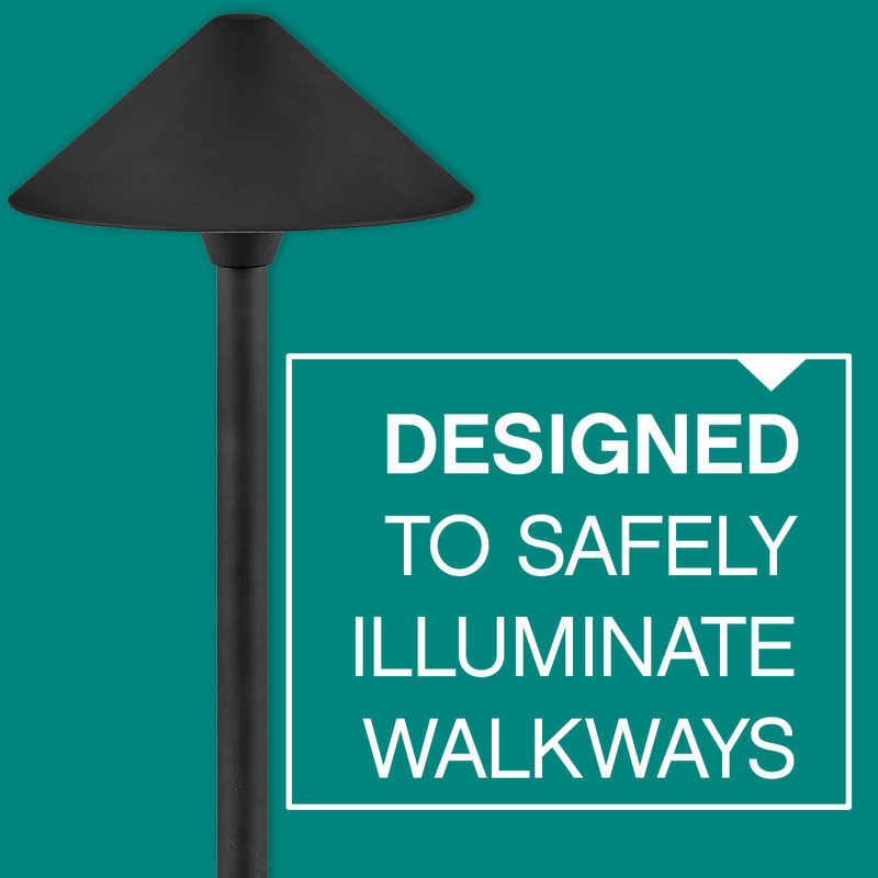Low Voltage Pathway Light, 16" H x 8" W x 8" D, Black