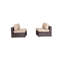 Chaises d'extérieur sans accoudoirs de 28 po de largeur avec coussins, entièrement assemblées, et tissu décoloré, endroit de détente confortable, sièges