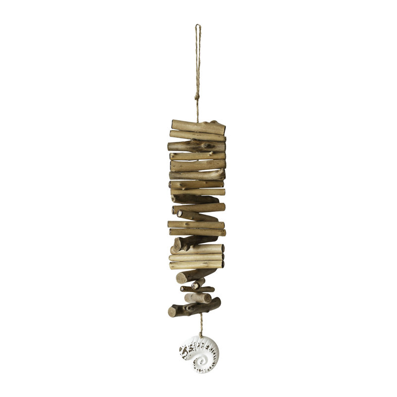 Bois naturel, métal et corde Foreside Home & Garden Seashell Driftwood