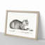 Cat by a Bowl by Jean Bernard - Picture Frame Drawing Print-55513544-55513549