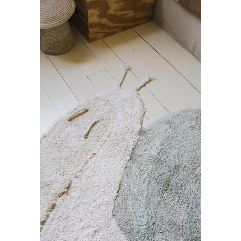 Washable Animal Cotton Rug Snail