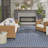 Canete Geometric Reversible Indoor/Outdoor Area Rug in Blue-1702290242