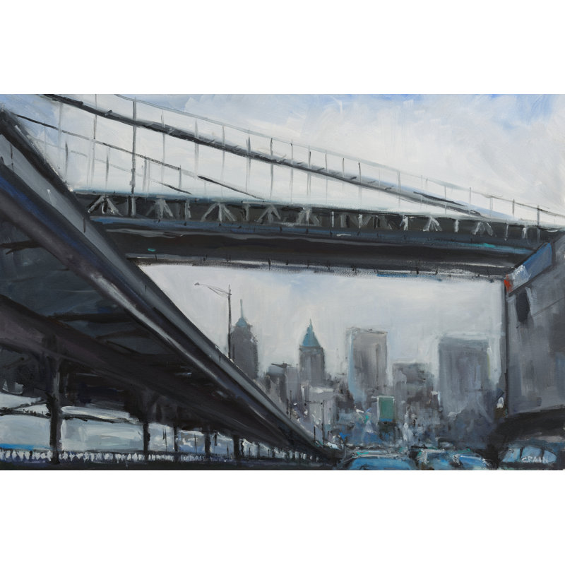 To The City by Curt Crain - Wrapped Canvas Painting, 30cm H x 46cm W
