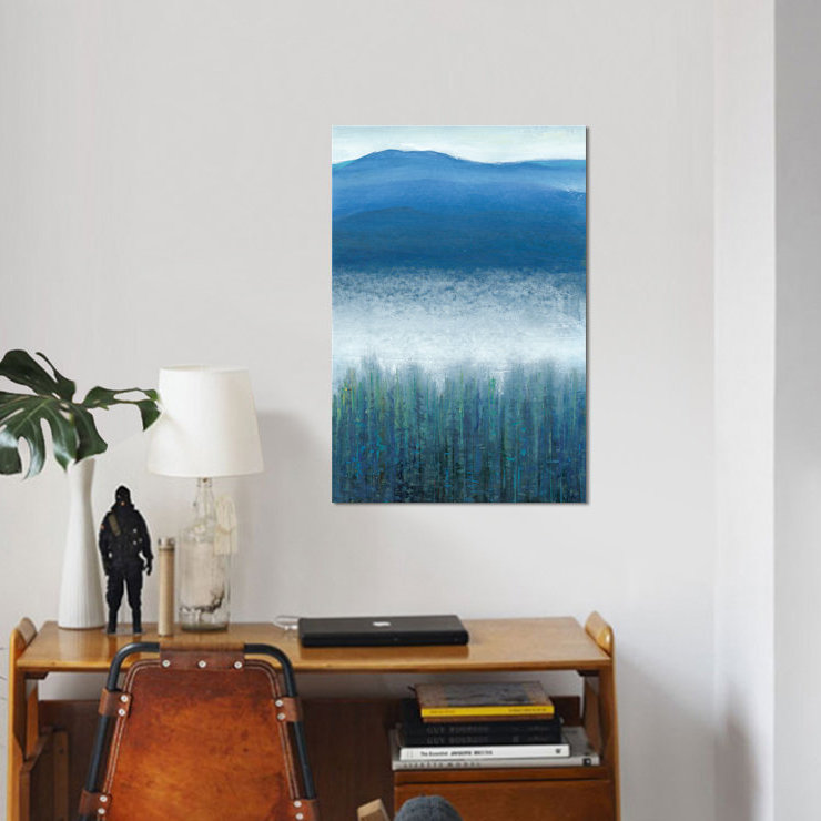 « valley fog ii », impression sur toile, H 40 po x l 26 po x P 1,5 po, Toile tendue, Pas de tapis