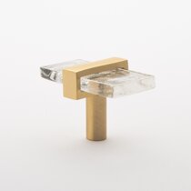 25mm Crystal Drawer Knob (Color : Gold)