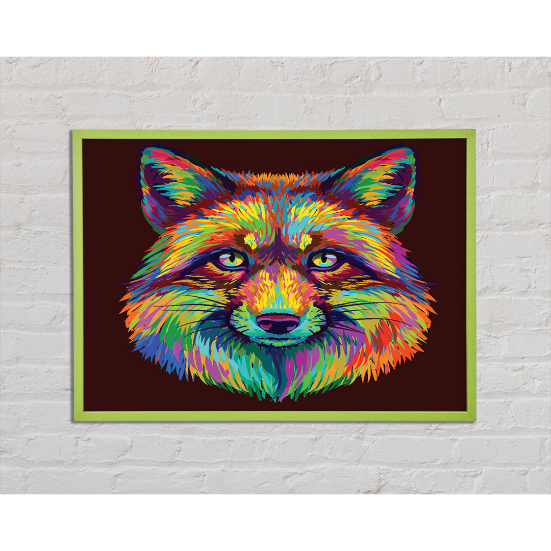 Brekken The Colourful Fox - Einzelner Bilderrahmen Kunstdrucke