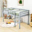 Lit mezzanine simple en bois avec échelle-141974973