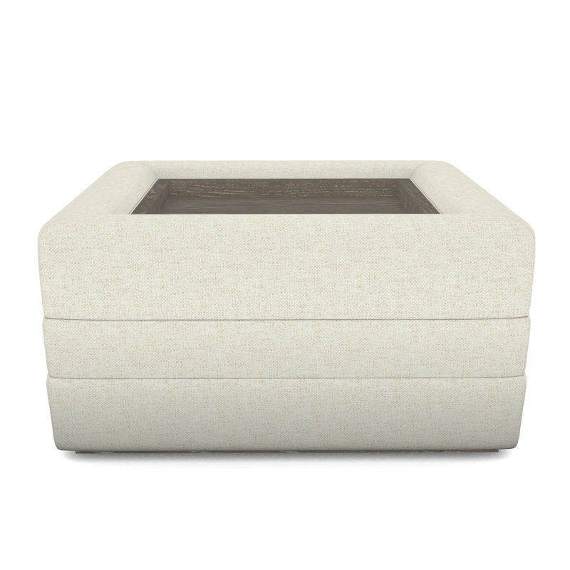 Boyden Ottoman with Wood Tray, Hampton, Nomad Snow