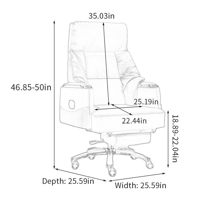 Sasharae Executive Chair with Headrest, Gray