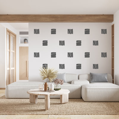 Adhésif décoratif coups de pinceau carrés