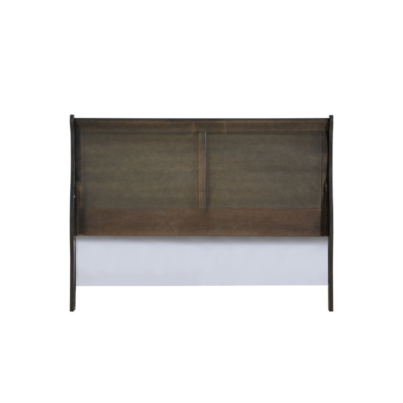 Très grand lit gris foncé au fini oriental foncé - ajoute une touche gracieuse à l'élégance classique de votre chambre à coucher