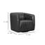 Fauteuil demi-tonneau pivotant en cuir 31,12 po Dingeman-1399920160