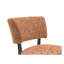 Chaise d'appoint contemporaine de style rustique orange - sans accoudoirs avec dossier incliné et pieds fuselés, chaise rembourrée en tissu de style Mid-Century moderne pour le salon