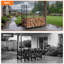 Heavy Duty Outdoor Firewood Rack - Elevated Steel Log Holder - Durable, Weatherproof Storage Organizer - For Patio, Fireplace & Garden - 700 Firewood Rack 6FT + Waterproof Cover
