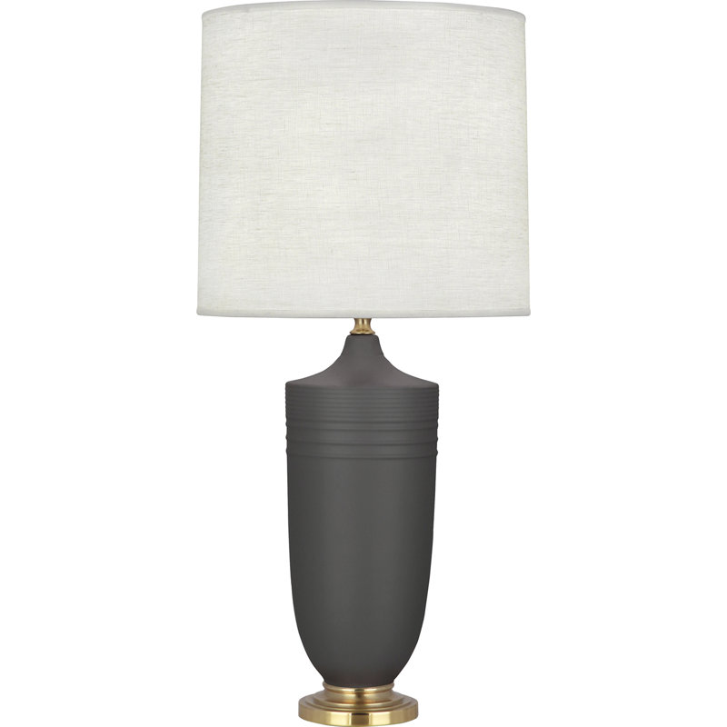Hadrian Table Lamp, Matte Ash/Modern Brass