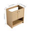 Meuble de salle de bain autoportant de 76 cm (30 po) en contreplaqué de chêne avec 2 portes pour un rangement soigné et ordonné, et un intérieur spacieux