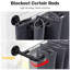 Ammiel Matte Black Adjustable 74cm to Double Curtain Pole-643708141