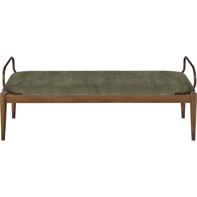 Banc recouvert de tissu vert Hertford