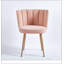 Chaise de salle à manger moderne (ensemble de 2) avec pieds en tube de fer et coussins à poils courts-29608641