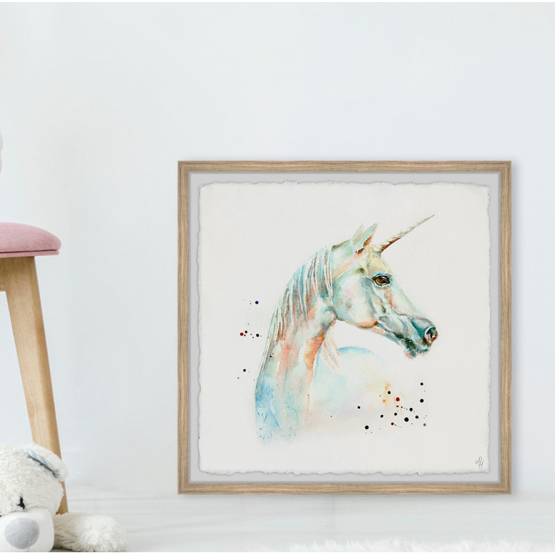 Navarre «Watercolor Unicorn», reproduction encadrée, H 12 po x l 12 po