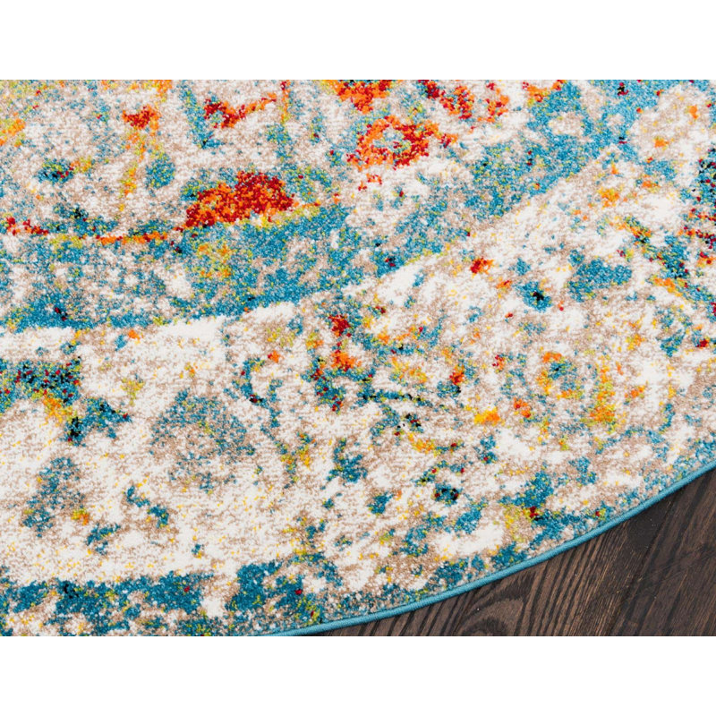 Tapis transitionnel Murawski couleur chameau, Rond 3 pi 3 po