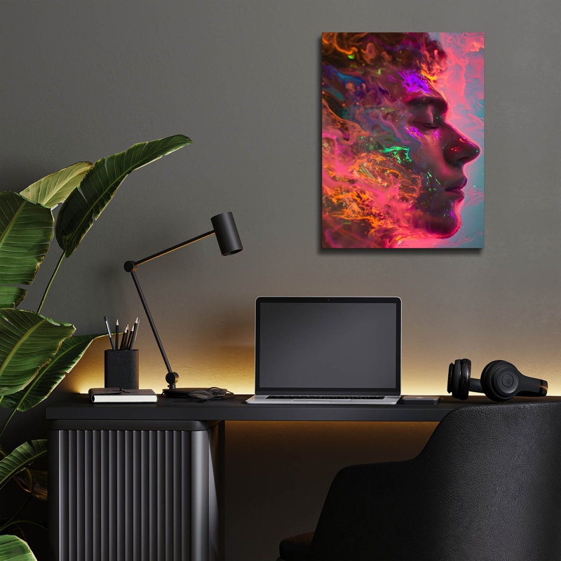 Art mural en verre Wrought Studio ™ «Endless» par Katalina Ooma, H 16 po x l 12 po x P 0,13 po