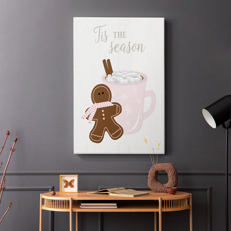 Gingerbread Hot Cocoa II - Cavas enveloppés dans une galerie, H 12 po x l 8 po
