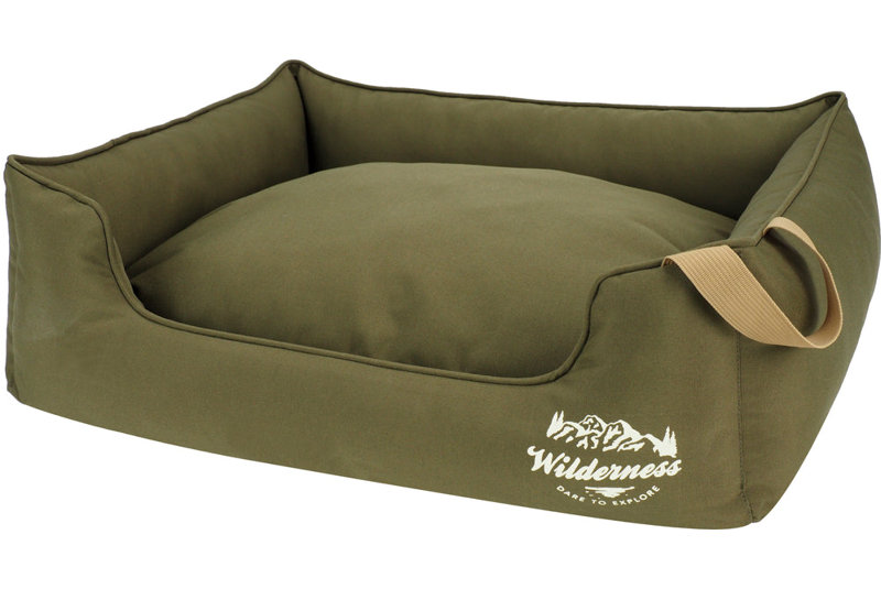 Faux Leather Pet Bed, 33cm H x 109cm W x 83cm D, Green