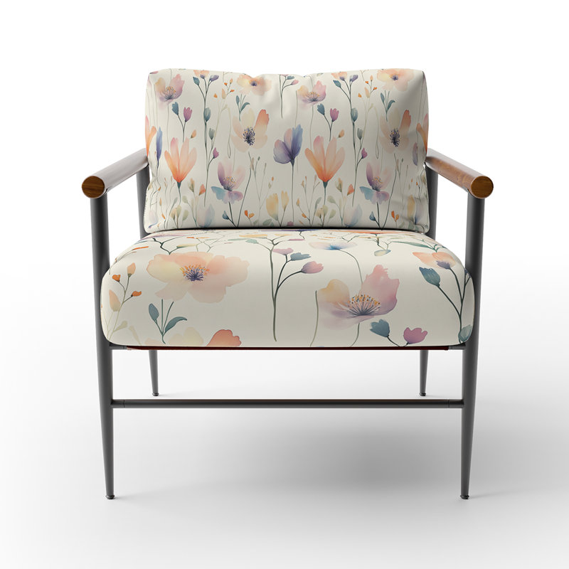 Chaise d'appoint Teens, Bras ronds bruns