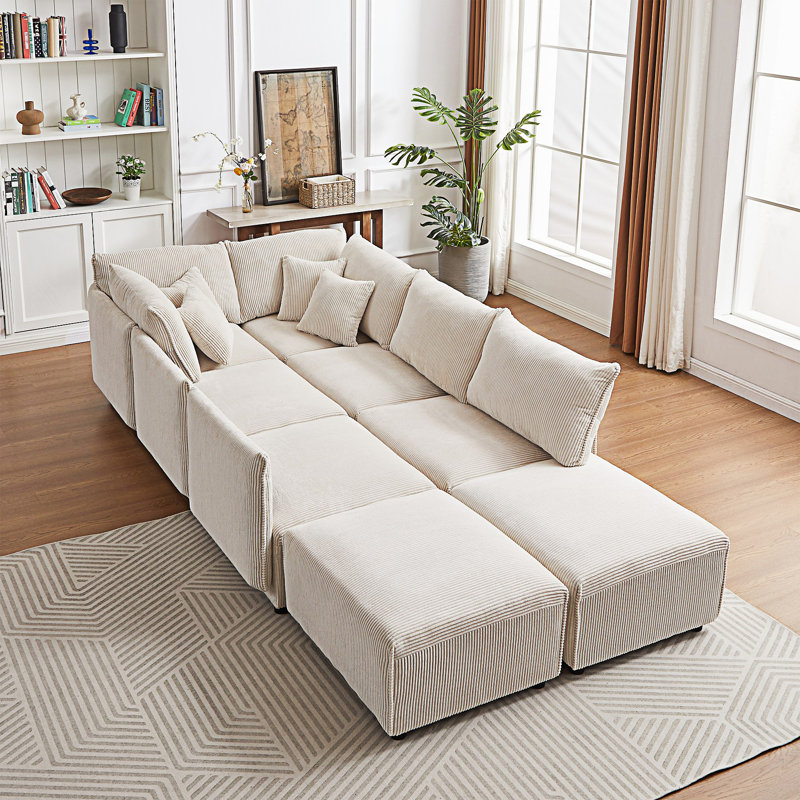 Canapé multi-modules de style combiné, canapé minimaliste moderne avec ports de charge USB et C