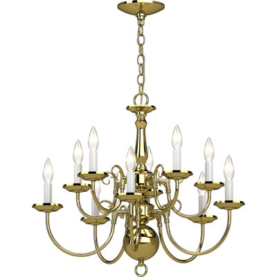 Lustre candélabre à niveaux 10 lumières Onika