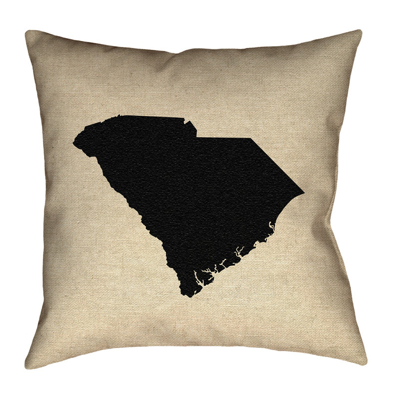 Coussin extérieur Katelyn Smith South Carolina, H 16 po x l 16 po, Noir