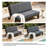 Polett Teak Wood Patio Outdoor Armless Lounge Chair-523763693-478877352
