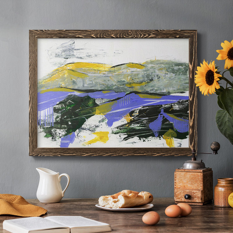 «Silent Mountain IV», reproduction d'un seul cadre photo sur toile, Cadre noyer, H 18 po x l 26 po x P 1,5 po