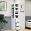 Armoire de rangement polyvalente avec tiroirs et tablettes, idéale pour le salon, le bureau personnel et divers espaces