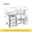 36" Bathroom Vanity With Sink, Blue Bathroom Cabinet With Drawers, Solid Frame And MDF Board, One Package-116353004-116353005