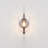 1-light Black Wall Sconce With Seeded Glass Shade