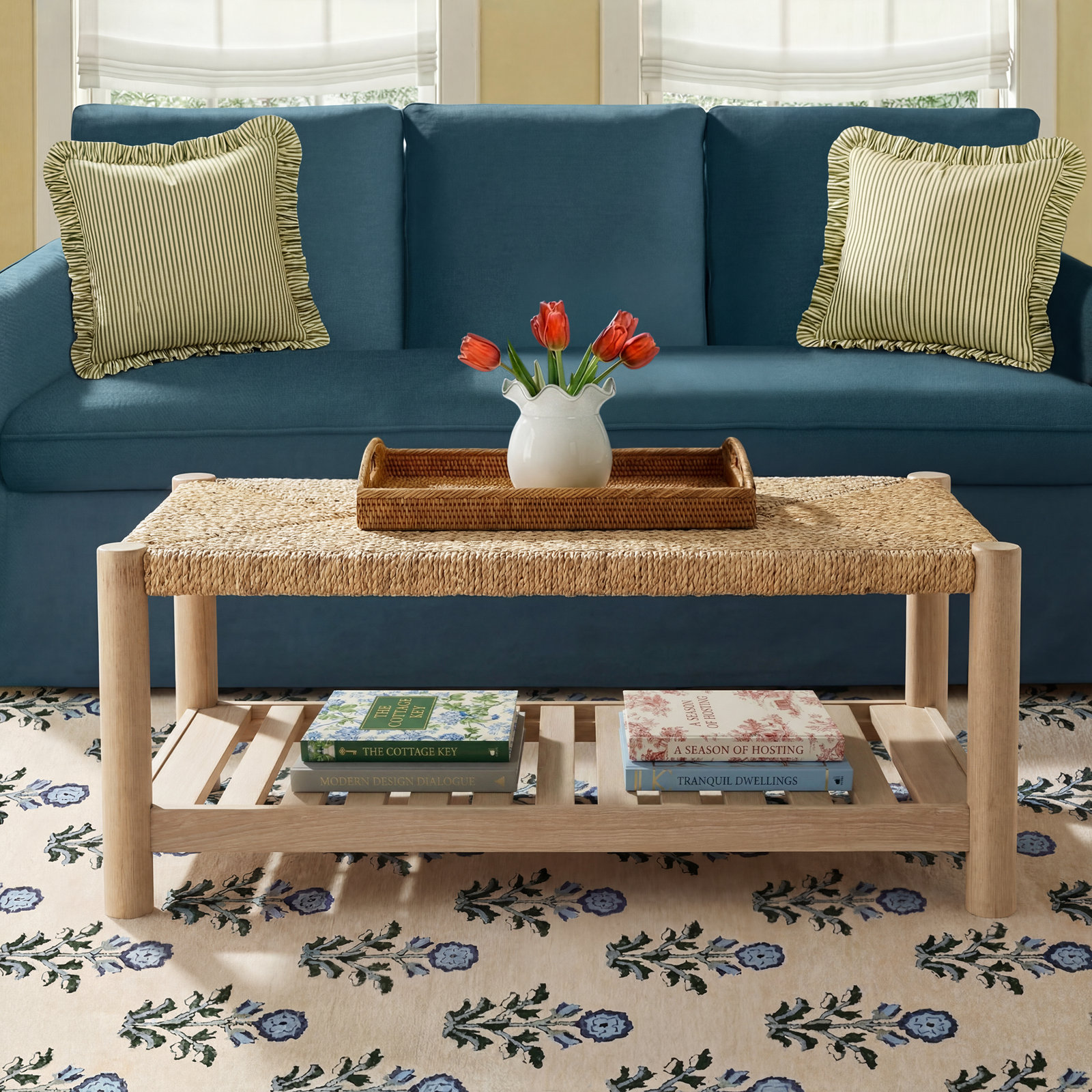 Lana 42" Woven Cocktail Table