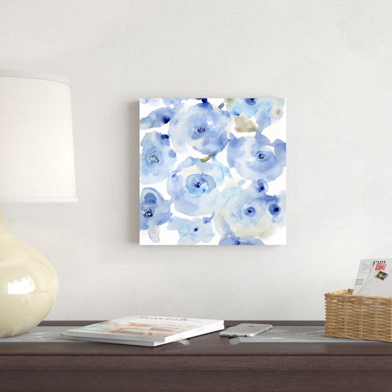 Blue Roses I, H 12 po x l 12 po