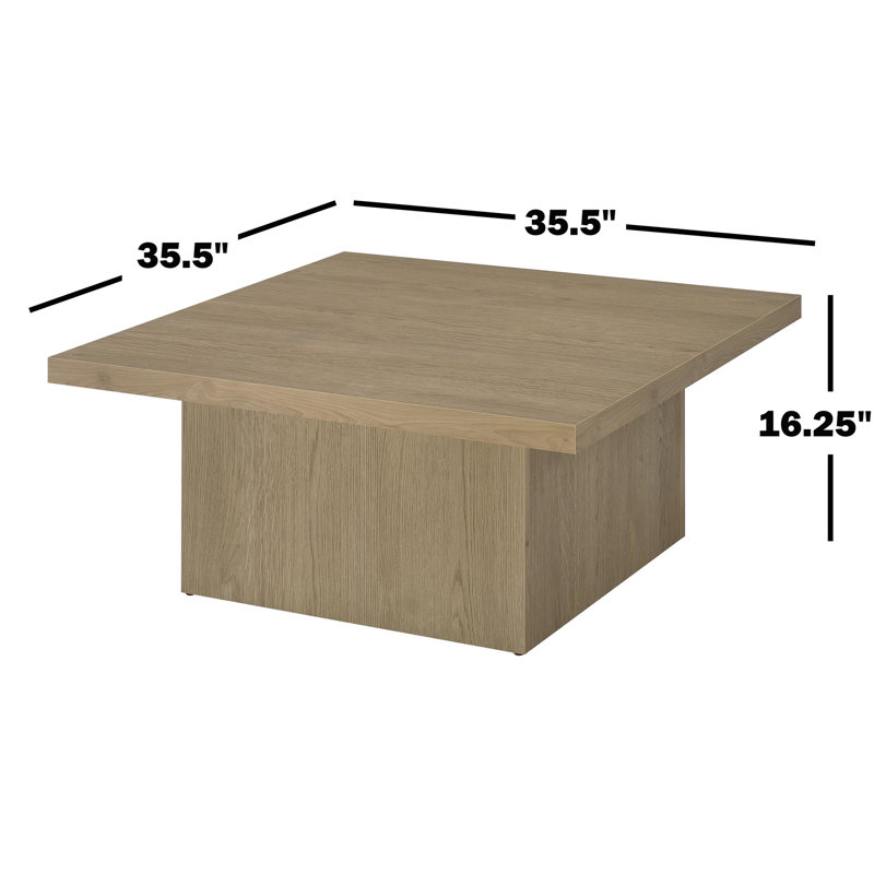 Table basse carrée en bois d'ingénierie, Brown