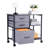 Mobile Metal File Cabinet with 3 Fabric Drawers and 2 Open Shelves Brown-349773913