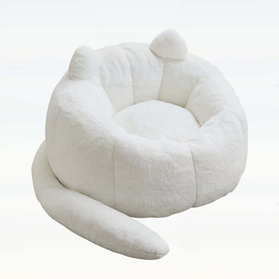 Cat-shaped Bean Bag Chair with Long Tail