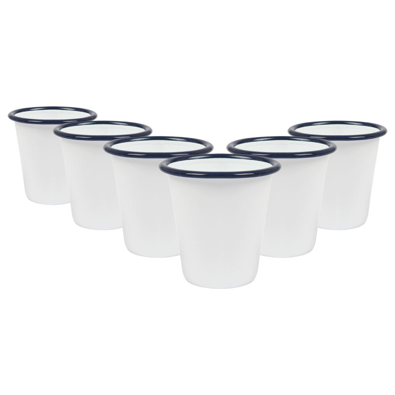 300ml Enamel Drinking Glass, Blue, 6